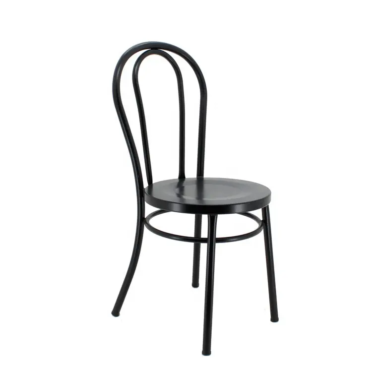 Винтажное черное металлическое кресло из бентвуда thonet для празднования и свадьбы, кафе, столовой