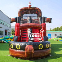 Toboggan aquatique gonflable en forme de bateau pirate de 18 pieds de haut à vendre