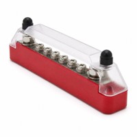 DAMAVO 275A Barre omnibus en cuivre étamé, bloc de distribution d'alimentation, bornes M4/M6/M8 pour câbles 1-5 AWG, pour systèmes de batteries CC 12V-48V