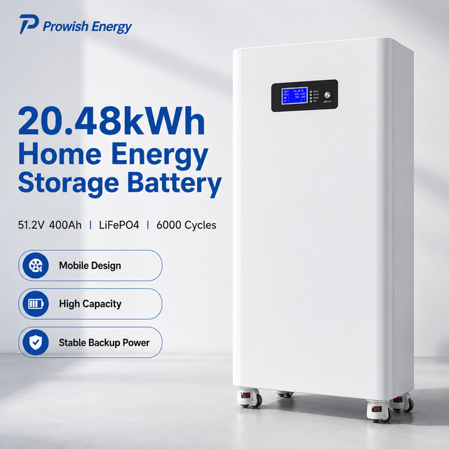 20kWh 51.2V 48V 400Ah Floor Standing LiFePO4 Battery Pack for Home Solar Energy Storage System