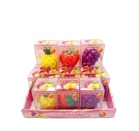 6 Model Mainan Squishy Buah dan Sayuran Simulasi Suara Renyah, Anggur Nanas Stroberi PU Slow Rebound Squeeze Toy