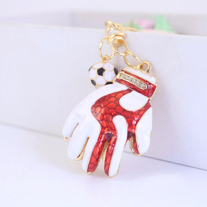 Porte-clés sport de luxe pendentif gant de gardien de but drôle en métal cadeau de Couple pour hommes Football et Baseball porte-clés bijoux - Product Image 3