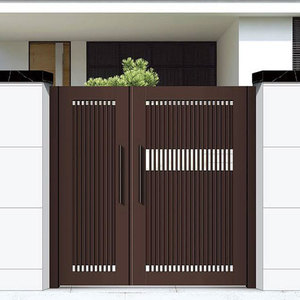 Puerta de casa moderna Diseños Esgrima <span class=keywords><strong>Puertas</strong></span> de enrejado Puerta de seguridad <span class=keywords><strong>exterior</strong></span> de jardín forjado de aluminio - Product Image 6