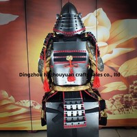 Casque de samouraï japonais D-maru en forme de pêche, armure en fer de 0,8 mm d'épaisseur, taille réelle, portable, pour affichage, accessoire de film et de télévision, 100 % fait main, sur mesure
