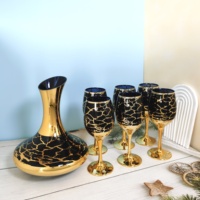 Ensemble de carafe à thé aux fruits de luxe personnalisable en or gravé au laser de style col de cygne pour la fête du festival musulman, cadeau pour la maison