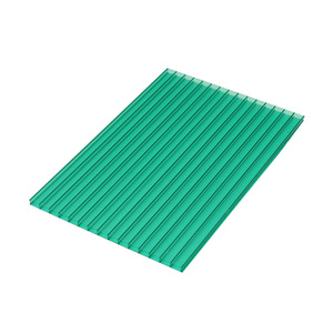 Panneau de toiture en polycarbonate alvéolaire de 6 mm avec protection UV, prix pour panneau double paroi pour toiture - Product Image 1