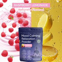 Poudre de Relaxation Calmante d'Humeur de Limonade de Framboise avec L-Théanine Ashwagandha Équilibre Hormones Améliore le Sommeil Boisson en Poudre Calme
