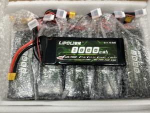 Harga pabrik 8Ah 8000mAh baterai polimer Lithium 6000mah 10000mah 12000mah 4S 6S 11.1V 14.8V 22.2V 50C - Product Image 6