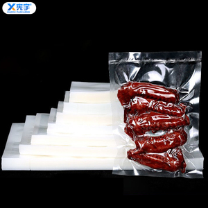 Sacs sous vide en plastique PE transparent imprimés sur mesure, scellés sur 3 côtés, de qualité alimentaire, en nylon plat, pour la congélation de <span class=keywords><strong>fromage</strong></span>, de galettes, de bacon et de sandwichs - Product Image 2