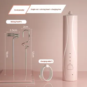 Batidor eléctrico de mano para bebidas diarias con leche, café, latte, matcha, <span class=keywords><strong>cacao</strong></span> y mezclas suaves sin grumos. - Product Image 6