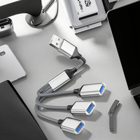 Extensions de hub USB C compactes à 3 ports OTG adaptateur de transfert haute vitesse convertisseur Portable pour PC Macbook Pro USB 2.0 Splitter Stock