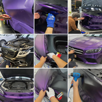 Film de protection pour voiture de haute qualité en TPU mat métallique satiné, 7,5 mil d'épaisseur, changeant de couleur, protection UV IR, auto-réparateur, anti-rayures, anti-sable