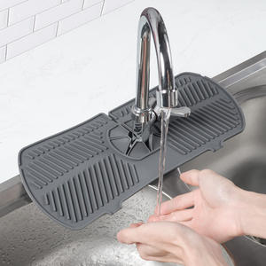 <span class=keywords><strong>Tapis</strong></span> de protection anti-éclaboussures durable en silicone rectangulaire, écologique, de qualité alimentaire, style zen asiatique, pour évier et robinet, attrape-eau pour table de cuisine - Product Image 2