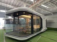 Maison capsule de luxe préfabriquée portable 20 pieds 40 pieds minuscule cabine maison capsule 1 ou 2 chambres avec cuisine
