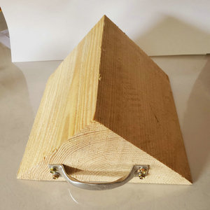 Stoppeurs de roues en bois de pin triangulaires isocèles Dongguan Xianglan avec poignées pour conteneurs logistiques, antidérapants - Product Image 3