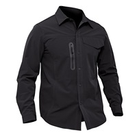 Chemise décontractée à manches longues pour homme, séchage rapide, extensible, formelle, pour la randonnée, l'escalade, la chasse, chemise tactique