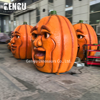 Citrouille parlante animatronique d'Halloween pour décoration intérieure, modèle pour centres commerciaux, espaces publics, aéroports, garderies, jardins d'enfants
