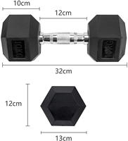 Ensemble d'haltères hexagonales avec logo personnalisé, en fonte recouverte de caoutchouc, poids réglable pour la musculation des bras à domicile