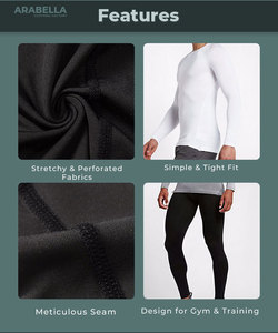 Arabella 2025 Logo personalizzato camicia di compressione Leggings maschile atletico sollevamento del culo Fitness indossare dolcevita per gli uomini taglie estive - Product Image 3