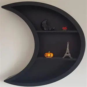 Декоративный пластиковый настенный дисплей для CD игр, украшение магазина, полка в форме Луны, домашний декор, настенный держатель для хранения, дисплей или набор