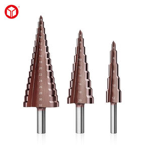 Forets à pas universels à manche universel, forets à pas en forme de pagode, forets à pas triangulaires, revêtement HSS, pour le traitement des feuilles multi-usages - Product Image 2