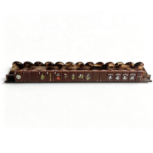 Juego de Mahjong Acrílico, Fichas Marrones con Vientos del <span class=keywords><strong>Este</strong></span>/<span class=keywords><strong>Oeste</strong></span>/<span class=keywords><strong>Sur</strong></span>/<span class=keywords><strong>Norte</strong></span>, Mahjong Portátil Estilo Americano para Entretenimiento - Product Image 6