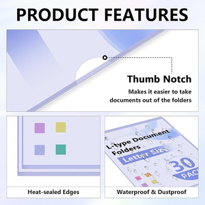 Cartelle Portadocumenti in Plastica Trasparente a L con Logo Personalizzato per Casa, Ufficio e Scuola - Product Image 2