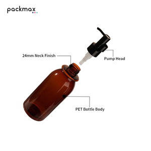 280ml Transparent PET <b>Pump</b> <b>Bottle</b> for Body Wash Shower Oil - High Beauty Custom Body Lotion Lotion Container Wholesale - Product Image 3