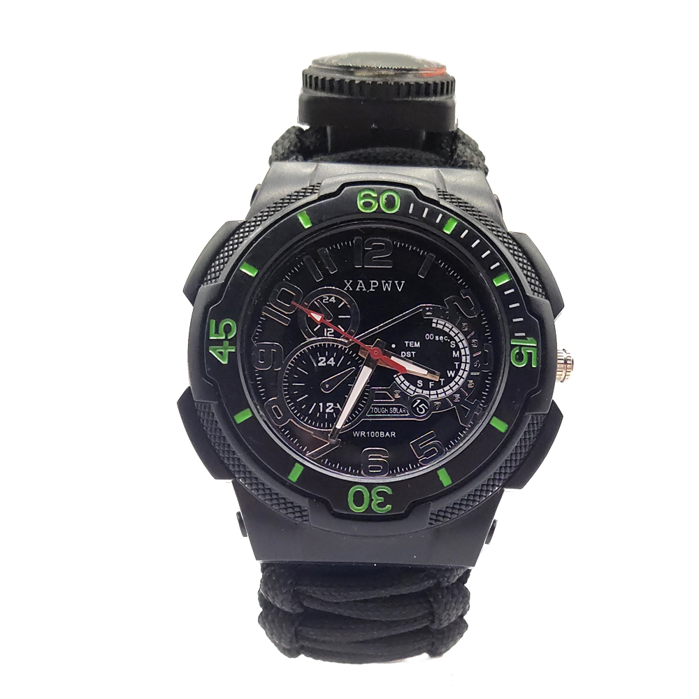 EMAK 2020 New Outdoor Multi Functional Camping Hiking Emergency Survival Compass Watch