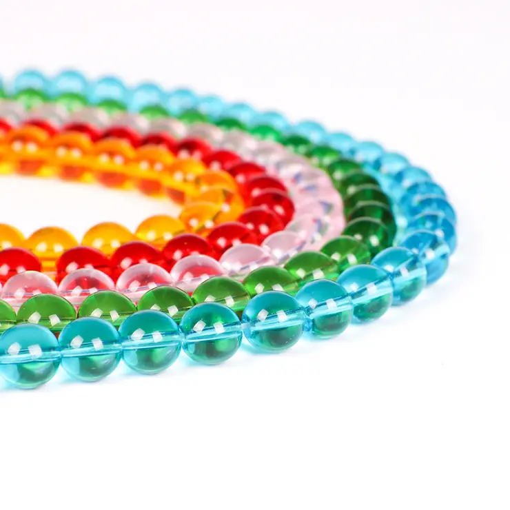 Perles rondes en verre de cristal, accessoires pour la fabrication de bijoux, vente en gros, 20mm, 16mm, 14mm, 12mm, 10mm, 8mm, 6mm, 4mm