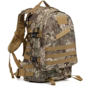 3D Tactical Climbing Mountaineering Backpack Camping Hiking Canvas Camo Rucksack