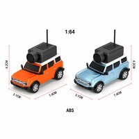 Mobil RC Mini 1:64 dengan Kamera WiFi HD 720P 2.4GHz 4WD 4-Channel Remote Control ABS Mobil Mata-Mata untuk Anak-Anak Indoor-Outdoor