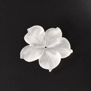 F6 28mm AA Flor de cuarzo esmerilado de cinco pétalos hecha a mano - Product Image 2