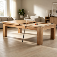Table à manger moderne en bois massif et ardoise, sur mesure, pour intérieur, 7, 8 ou 9 pieds, qualité supérieure, prix fabricant, best-seller, BLOCK SMART 2026