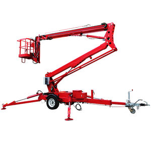 Uni Eropa CE TUV 16M <span class=keywords><strong>Platform</strong></span> Udara Pengangkat Konstruksi Hidrolik Listrik Man Spider <span class=keywords><strong>Towable</strong></span> Lift Boom Trailer - Product Image 1