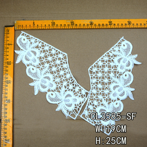 Dentelle Appliques Paire Belle Venise Fleur Design Brodé Décolleté Appliques - Product Image 3