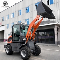 Kostenloser Versand Diesel-Lader FULCORE 800kg Nennlastkapazität Flexible Lenkung für Landschaftsbau Radlader