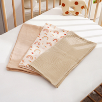 Promotion Couverture d'emmaillotage pour bébé en mousseline écologique 100% coton, tricotée, 80*80cm