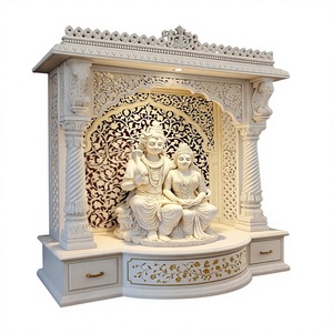 Grand Teak Wooden Pooja Ghar <b>Mandir</b> Australia South Indian Style Teak Wood Temple For Puja Room Golden Temple <b>Mandir</b> for Home UK - Product Image 4