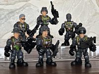 Ensemble de 6 figurines Justice Warriors de 3,14 pouces : SWAT, Soldat, Figurines d'action militaires avec armes - Ensemble de jouets militaires, Excellent cadeau pour les enfants