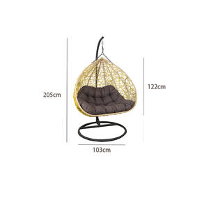 モダンな桃型ハンギングチェア、耐久性のある屋外用ハンギングバスケットスイングチェア（庭用） - Product Image 6