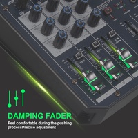 Debra X4 4-Channel Mini dijital DJ ses mikseri Fader BT4.2 16DSP yankı etkisi 48V PC kayıt bandı karıştırma Mini amplifikatör
