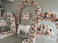 3 pcs/set arc de fleurs de mariage rose arc de scène de mariage arc de fleurs rose arc floral de rose décoration et fournitures de mariage Inde