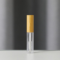Tube de sérum pour cils de 10 ml, flacon en verre avec bouchon en bambou, tube de mascara vide pour l'huile de croissance des cils et des sourcils, cosmétique, logo personnalisé