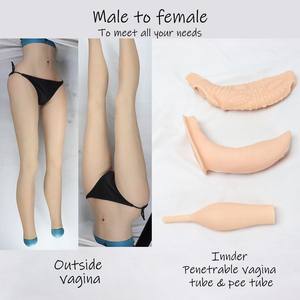 Gerçekçi sahte kedi kalça yastıklı uzun pantolon silikon yapay vajina pantolon Crossdresser göt kalça kalça artırıcı - Product Image 2