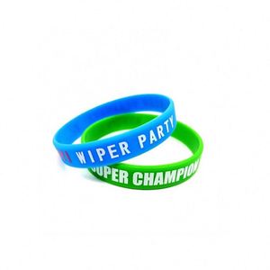 Custom Logo Printed Awareness Rubber Bracelets Embossed Silicone Wristbands <b>for</b> Promotional Events - Product Image 4