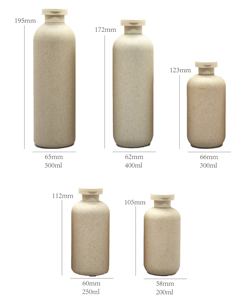 Matériel biodégradable dégradable bouteille de <span class=keywords><strong>paille</strong></span> de blé Lotion pour les mains et le corps Produits de soins de la peau Lotion pour le corps personnaliser - Product Image 3