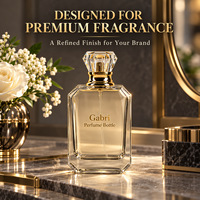 Flacon de parfum de luxe personnalisé, flacon de parfum plat blanc de 30 ml, flacon de parfum de 100 ml avec vaporisateur fin, emballage de boîte de parfum pour flacon de 50 ml