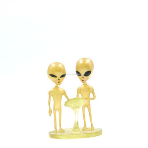 Figurine en plastique transparente personnalisée, mini-robot extraterrestre phosphorescent, jouet en PVC écologique - Product Image 2