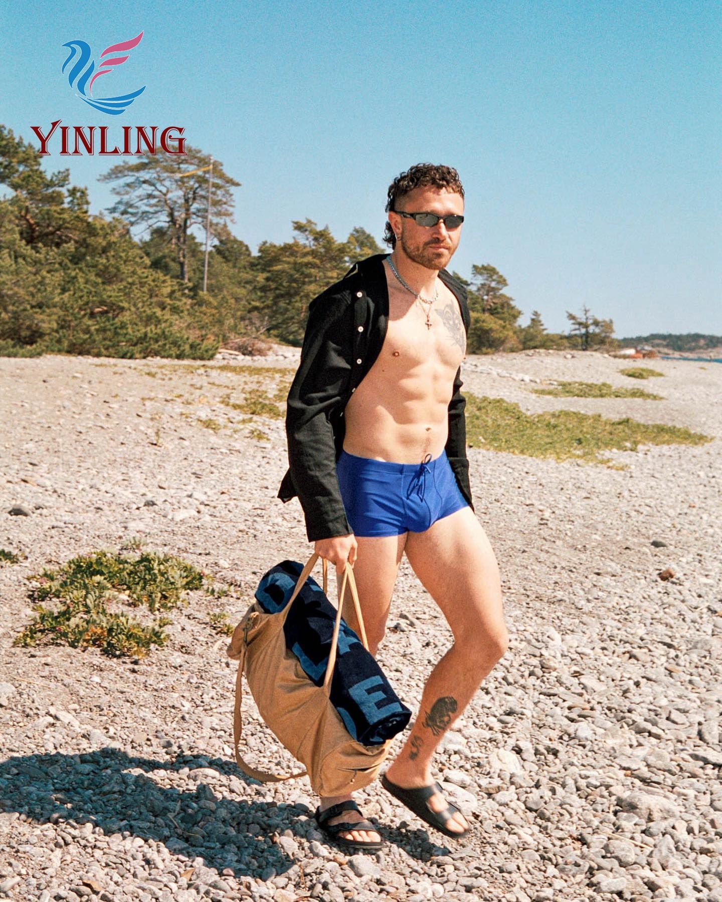 Swimming Discount Men Wearing Women's Swimsuit Swim Trunks